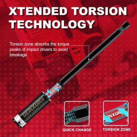 GEINXURN 8PACK 6-inch bit holder extends reach for deep screws.