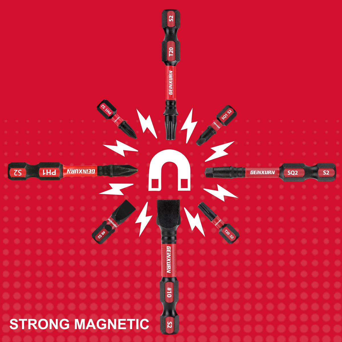 GEINXURN electric-screwdriver-compatible design fits power tools.