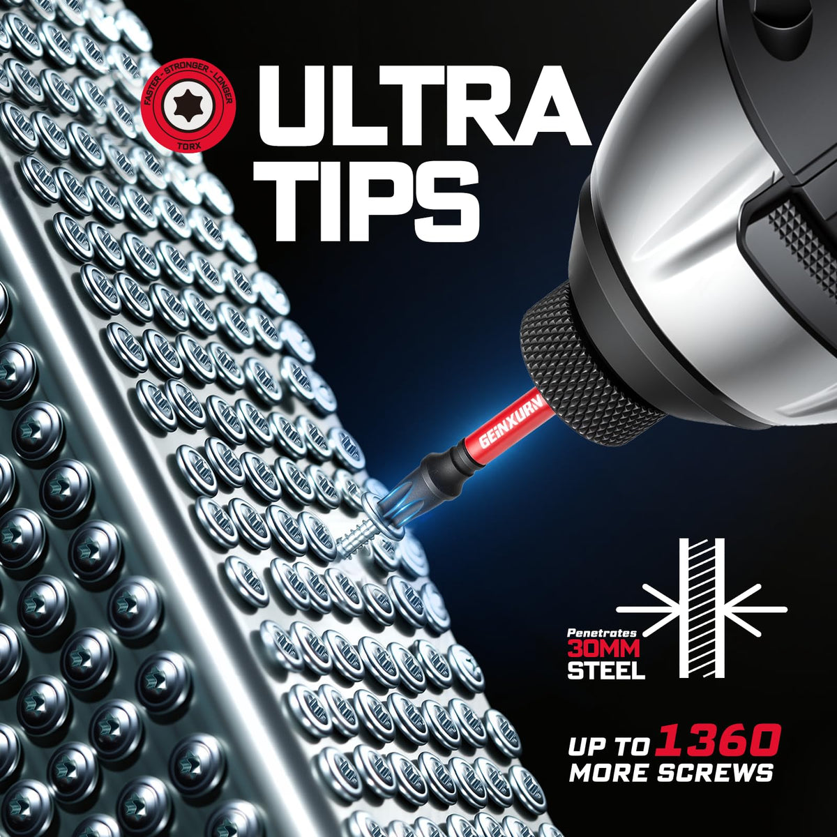 Geinxurn long extension 2-inch for versatile drilling and driving