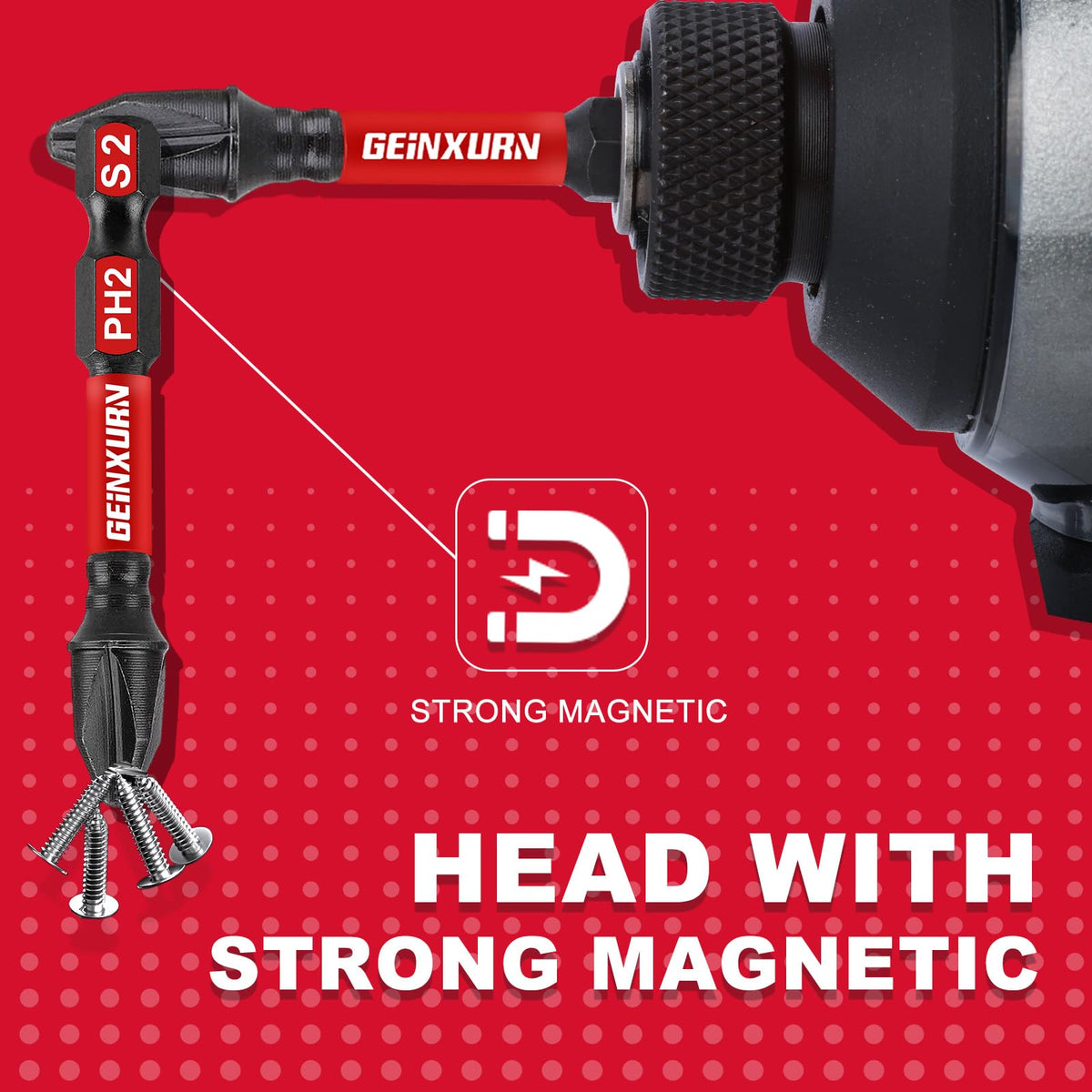 Geinxurn heat-treated steel bit resists wear for long-lasting performance