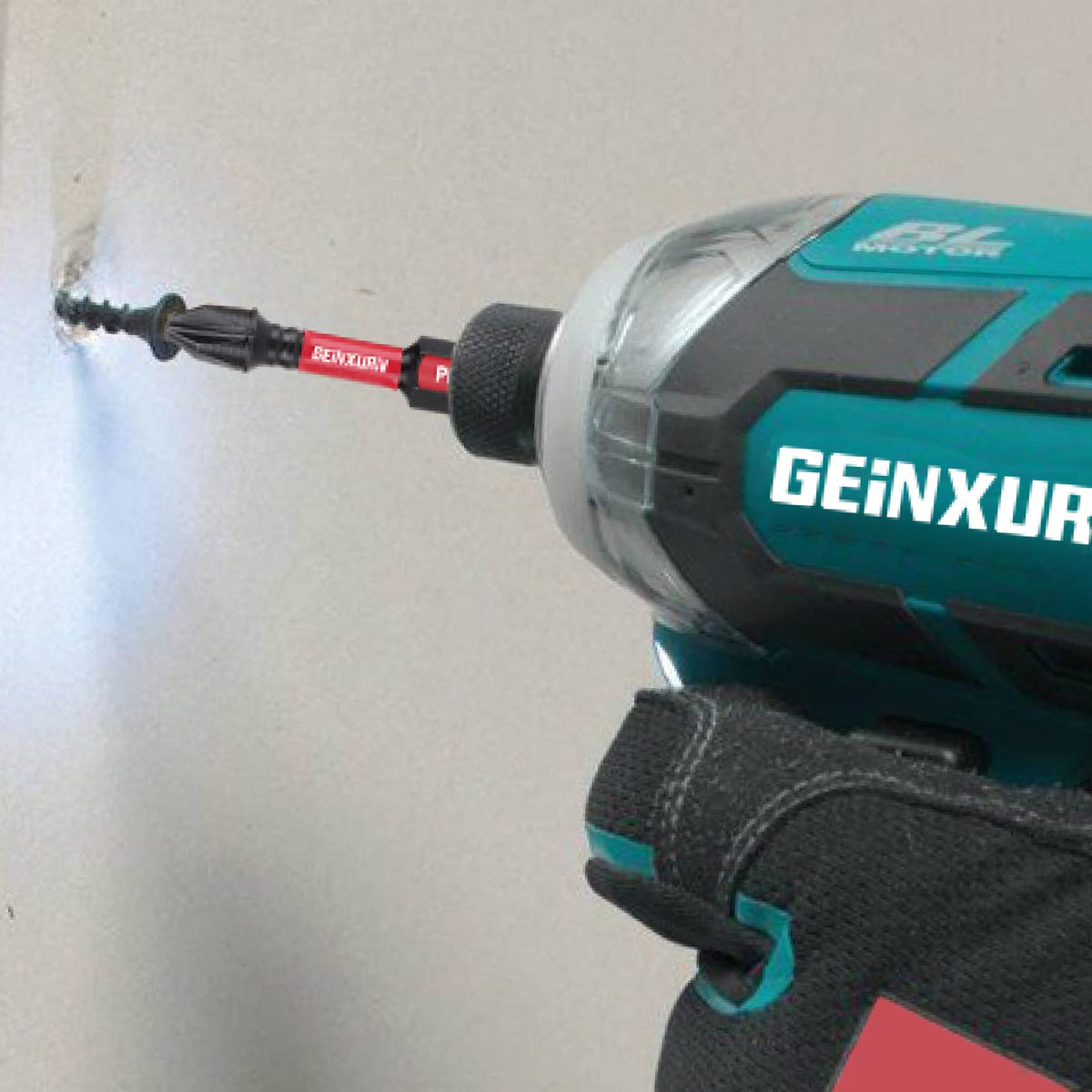 Geinxurn 1/4-inch hex compatibility for use with impact drivers and drills