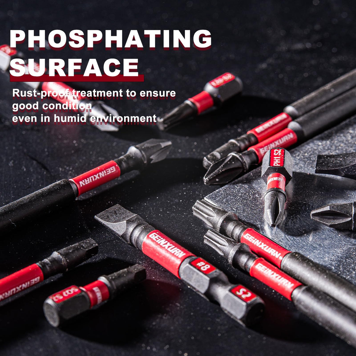 Geinxurn Impact-rated bits withstand high-torque drilling