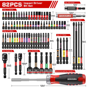 GEINXURN magnetic bit holder keeps bits ready for quick, efficient screw driving.