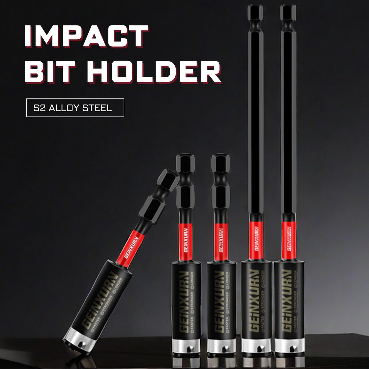 Geinxurn magnetic extension kit keeps bits aligned for clean results.