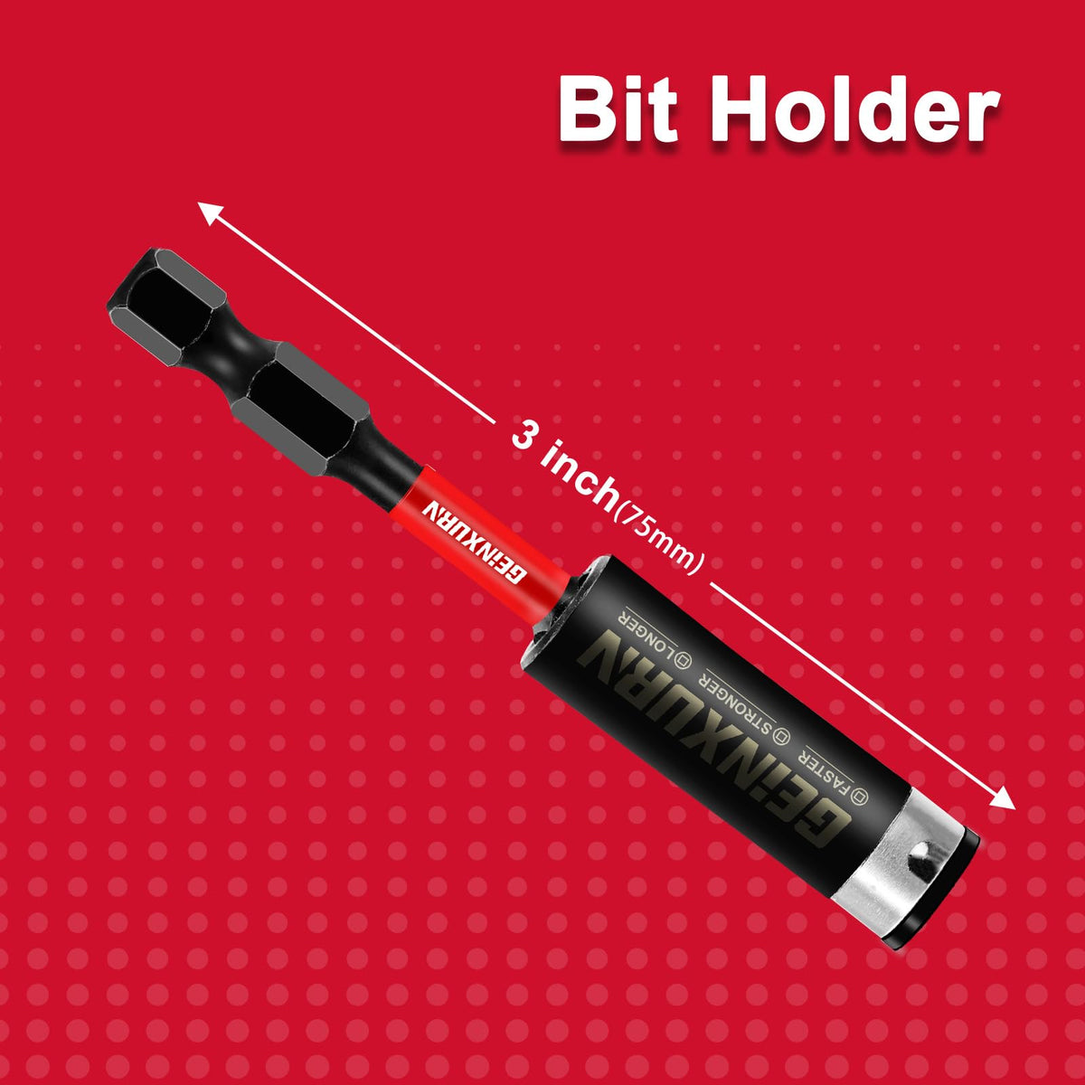 Geinxurn magnetic extension socket keeps bits ready at hand.
