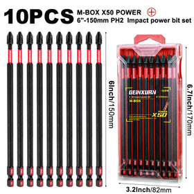 Geinxurn magnetic S2 steel PH2 bit tip ensures precise fits with less cam-out