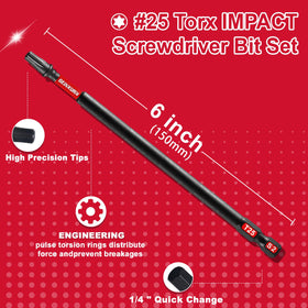 GEINXURN Magnetic star-tip T25 bit aids screw alignment.