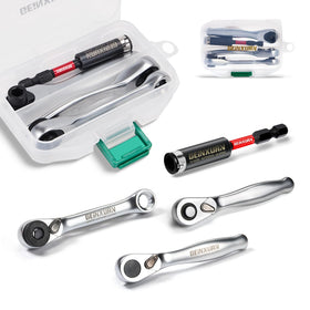 GEINXURN mini ratchet wrench in case for portable toolkit use.