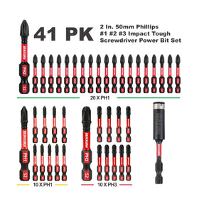 GEINXURN PH1 2in bit with magnetic tip prevents dropped screws.