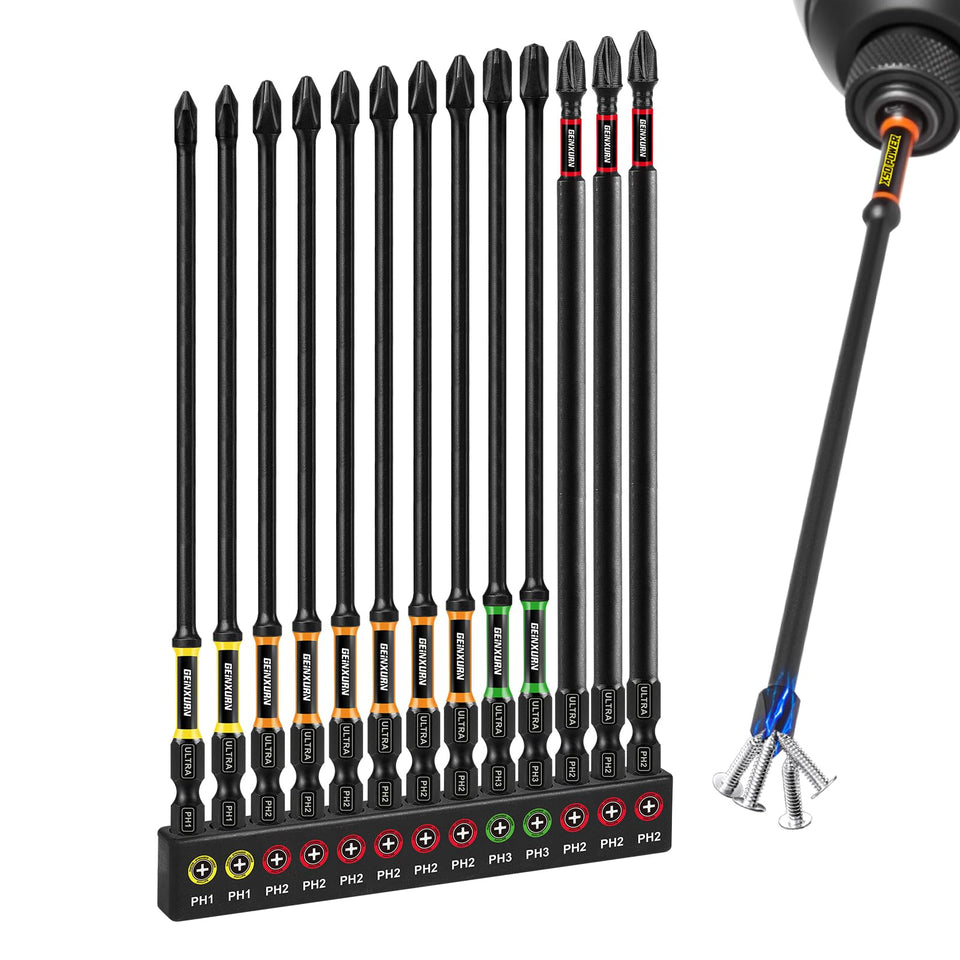 GEINXURN PH1x2 bit with color-coded base for easy tight-space screws