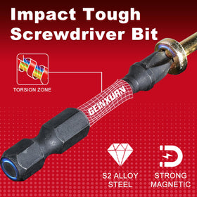 Geinxurn PH2 bit shows precise tip for reduced cam-out and slip