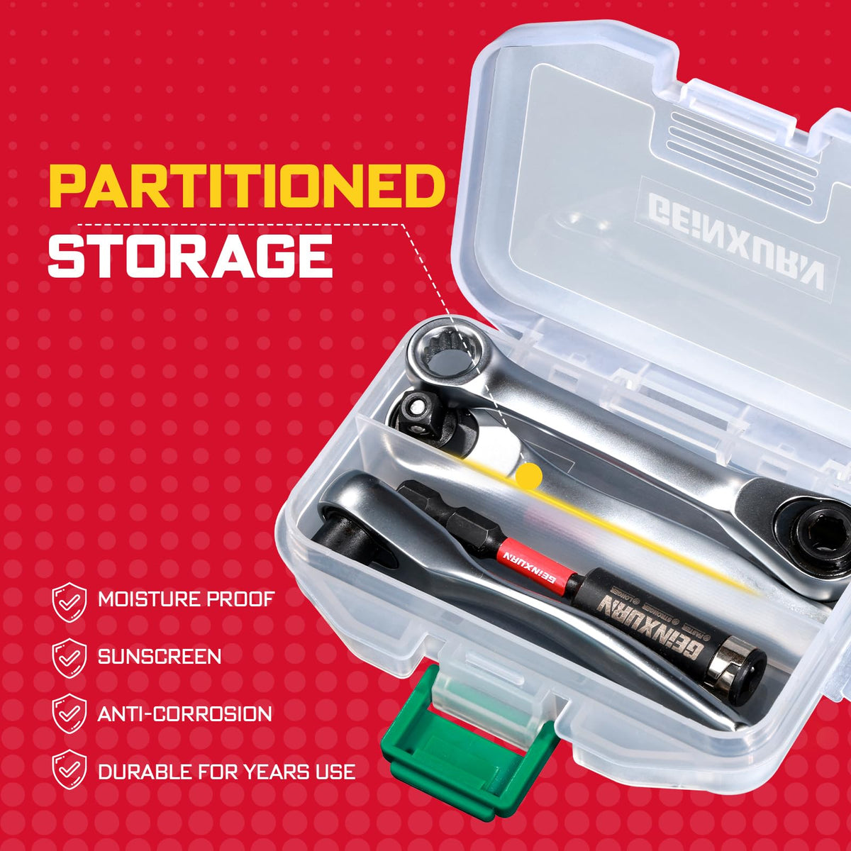 GEINXURN portable toolkit in a compact setup.