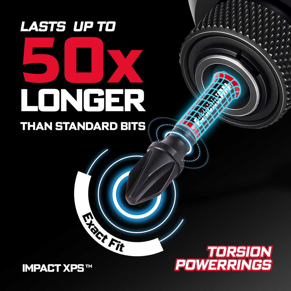Geinxurn precision machined Phillips tips reduce cam-out and slip.