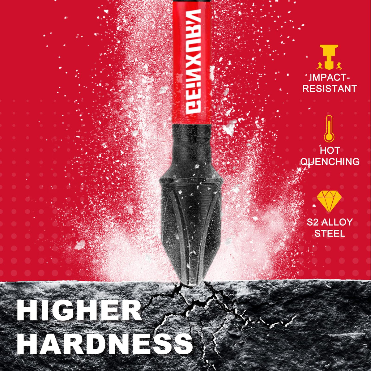 Geinxurn precision tips head reduces slipping during drive.