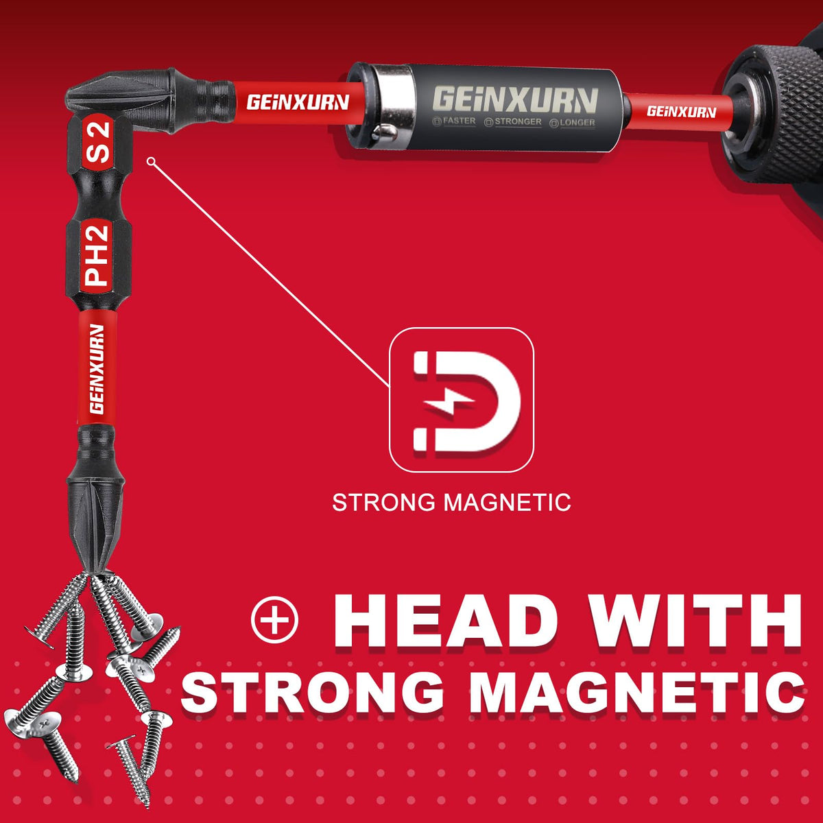 Geinxurn 1/4 in hex compatibility with drills and impact drivers