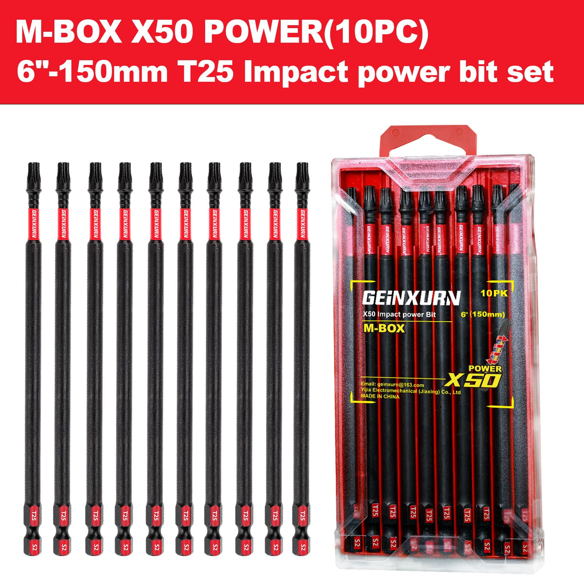 Geinxurn S2 alloy steel bit for high hardness and toughness in tough jobs