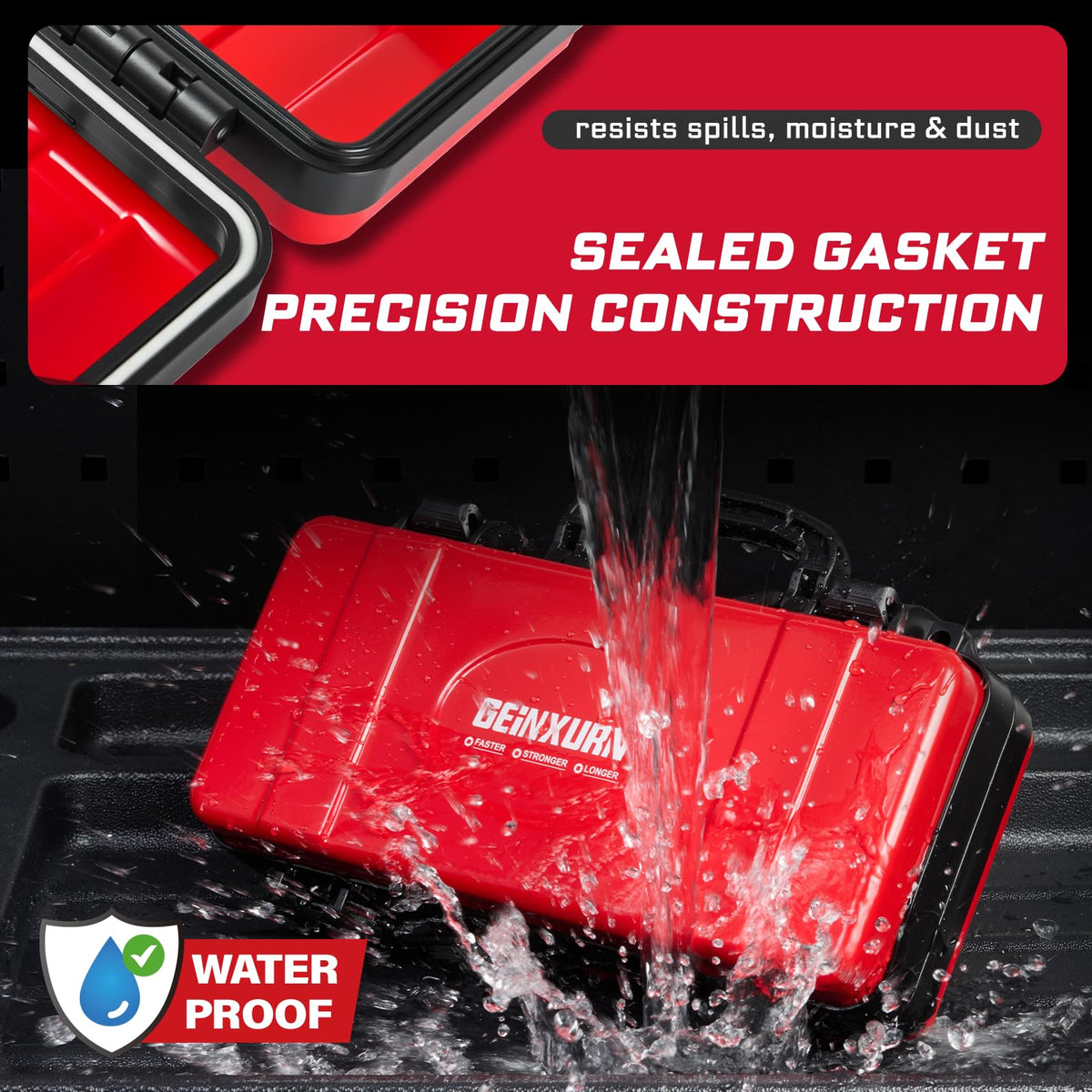 Geinxurn safety latch for secure transport of tools