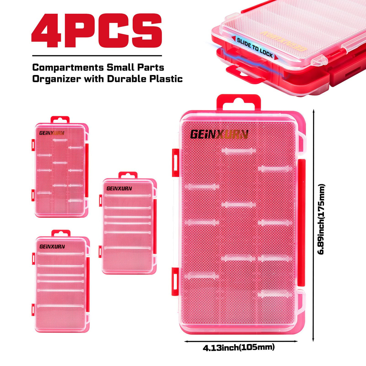 Geinxurn organizer with removable dividers for customizable small-part sorting.