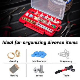 Geinxurn transparent storage box with clear view for quick part recognition.
