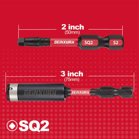 GEINXURN SQ2 bit tip closeup shows precision engineered edges.