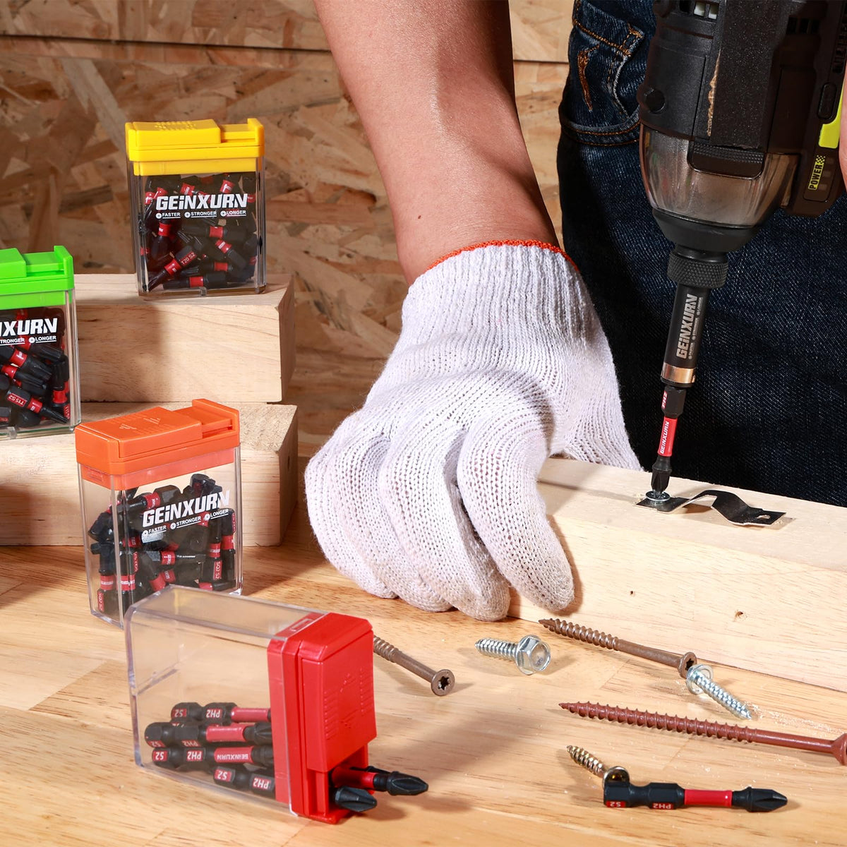 GEINXURN storage color box keeps bits organized and visible