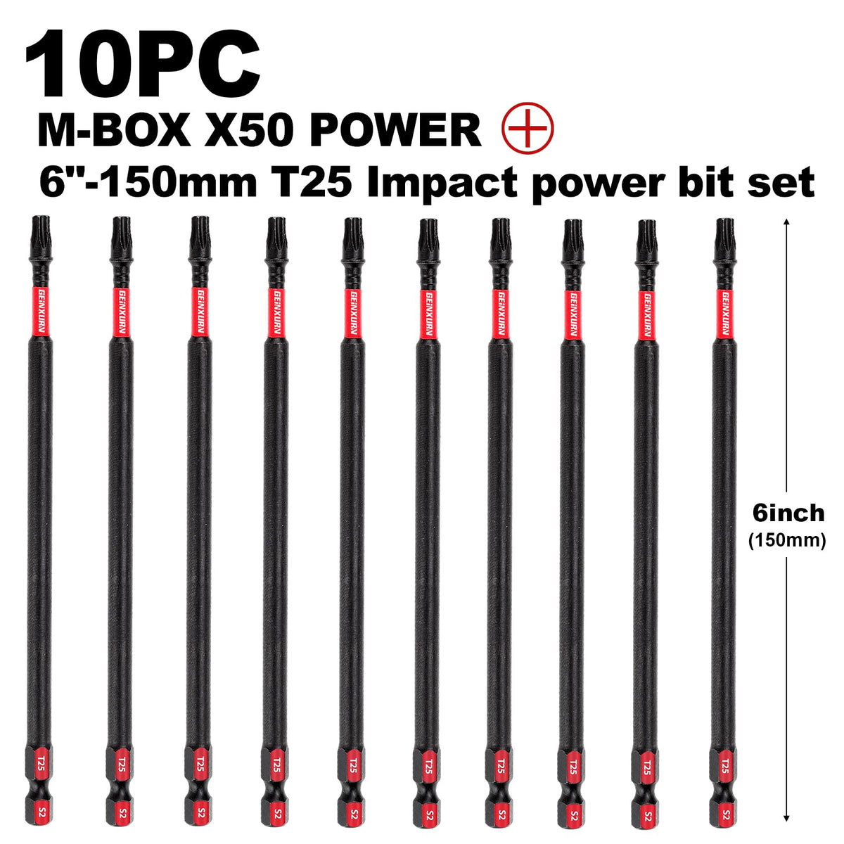 Geinxurn T25 bit tip providing accurate fit reduces cam out