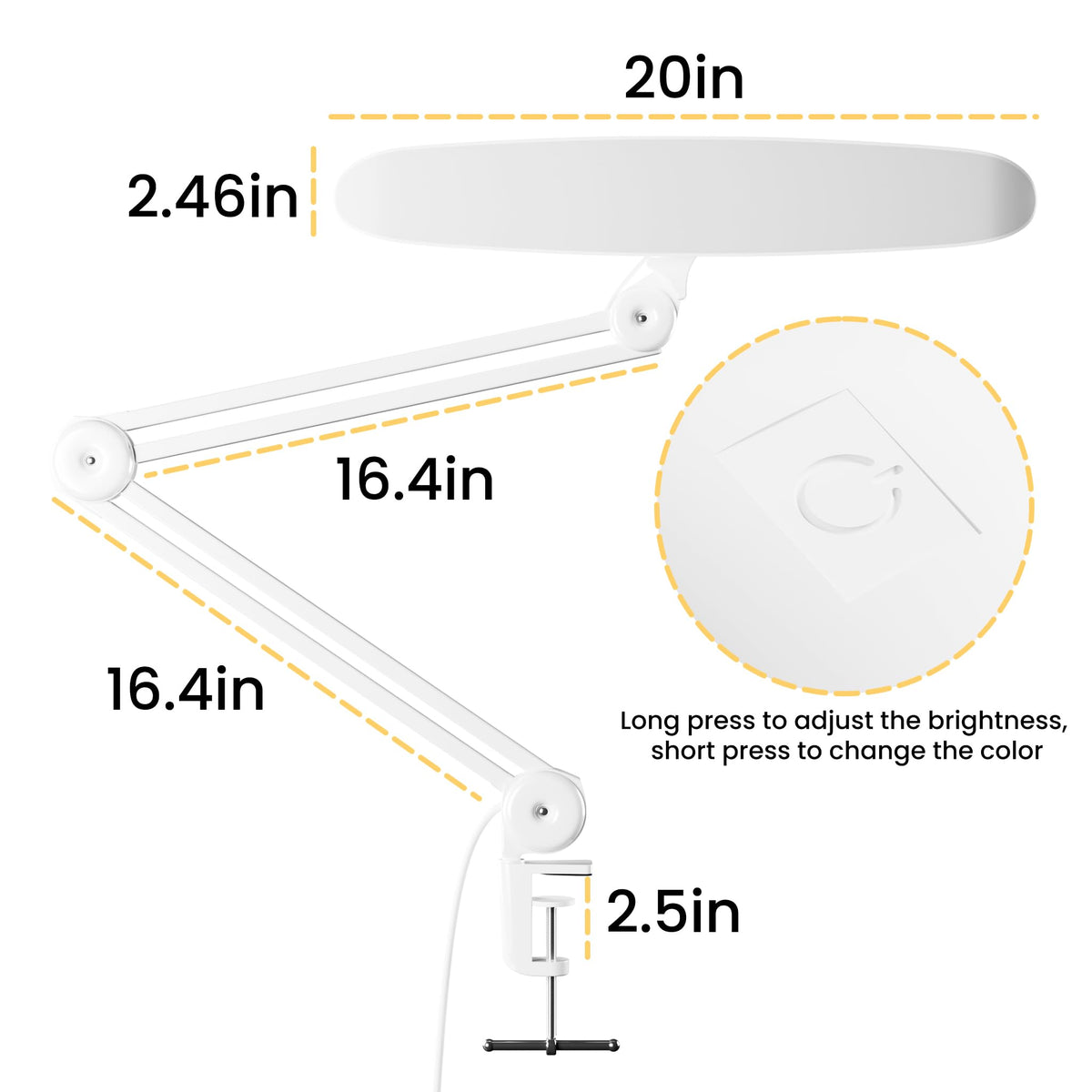 Gelpal light modes displaying warm to cool options for reading and detail work