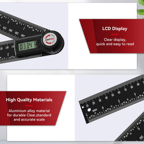 GemRed 82305 high-contrast ruler and white scales for effortless measurement