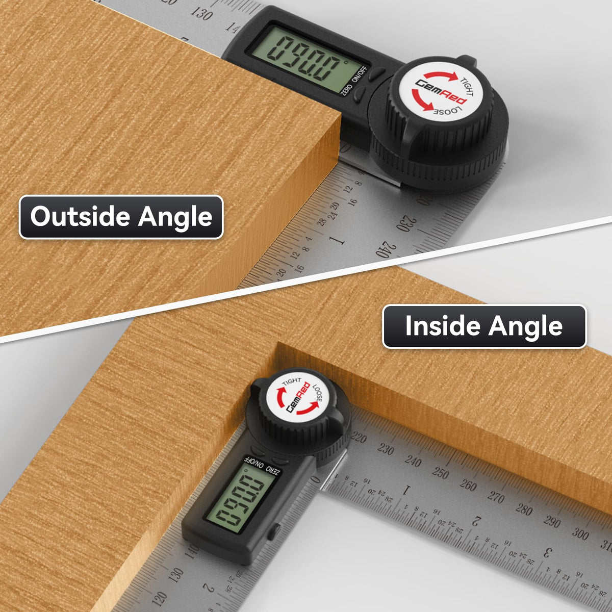 GemRed 82305 laser etched measurements provide clear readings during woodworking.