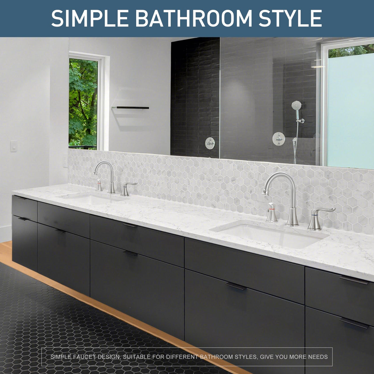 GENBONS pop-up drain included for convenient sink maintenance.