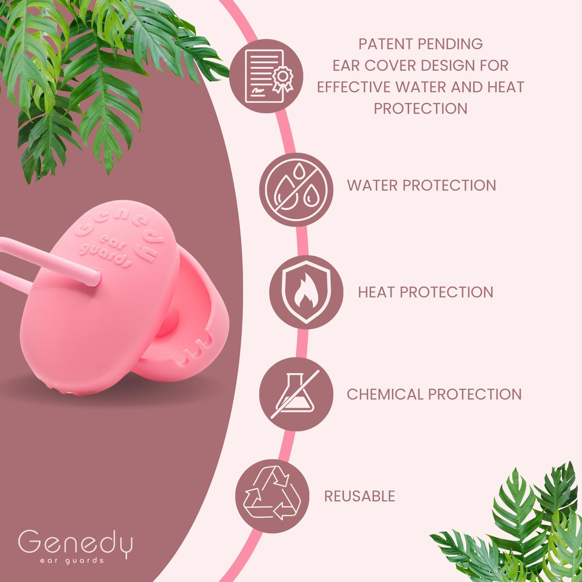 Genedy ear caps are reusable and easy to clean for hygiene