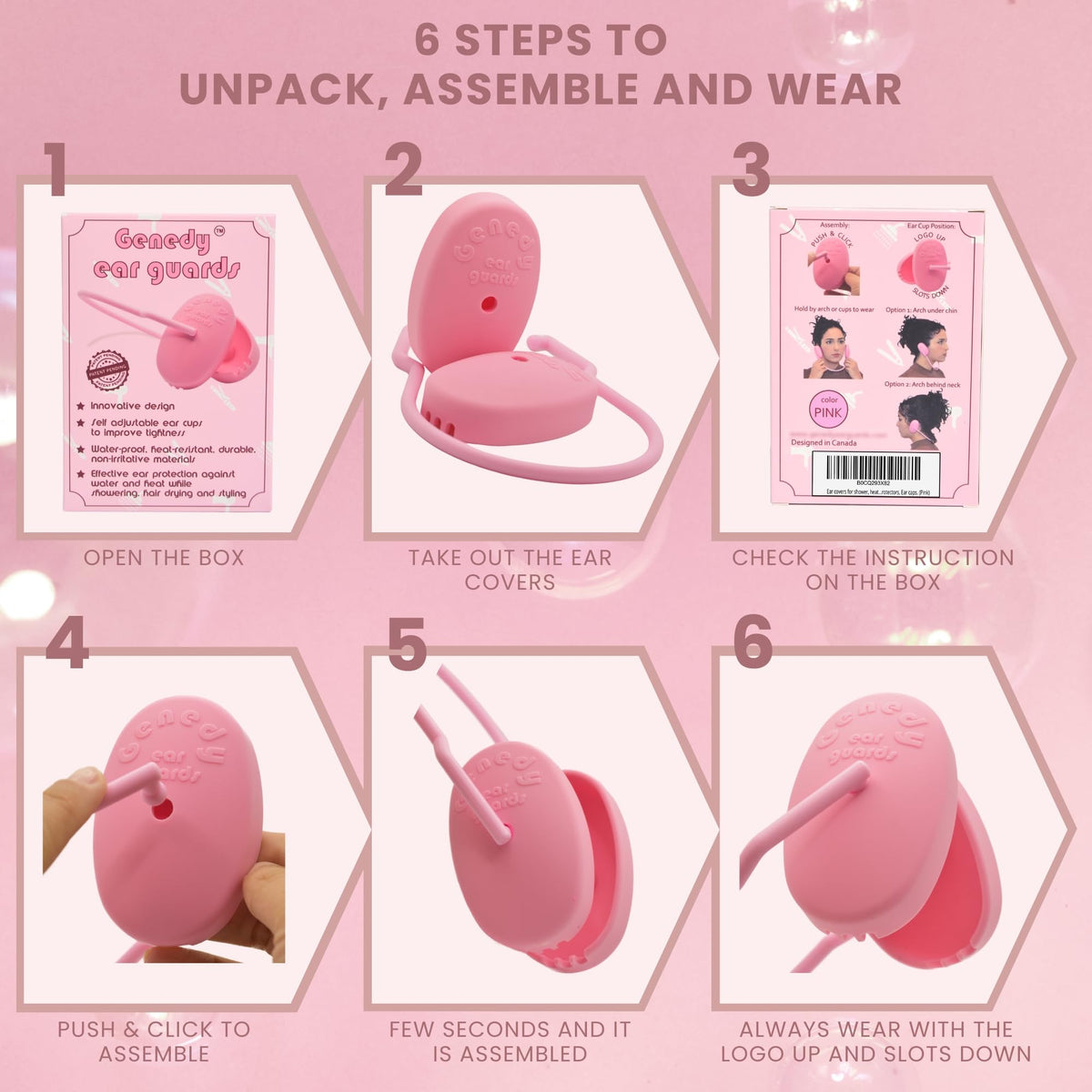 Genedy ear covers quick to apply for secure coverage