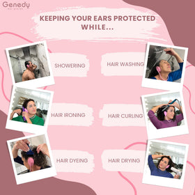 Genedy ear covers protect ears from hair dye staining