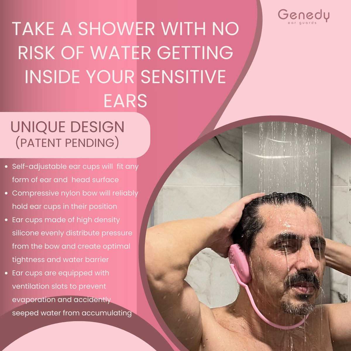 Genedy ear covers providing heat protection during blow dry styling