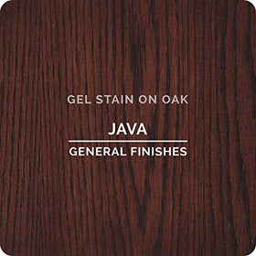 General Finishes Oil Base Gel Stain Java foam brush application demonstrates easy use.