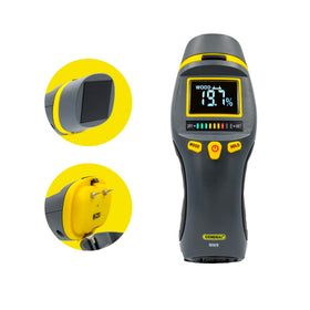 General Tools MM9 dual-mode meter supports pin and pinless measurements on site.