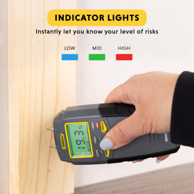 General Tools MMD4E audible and visual alerts indicate moisture levels during inspections