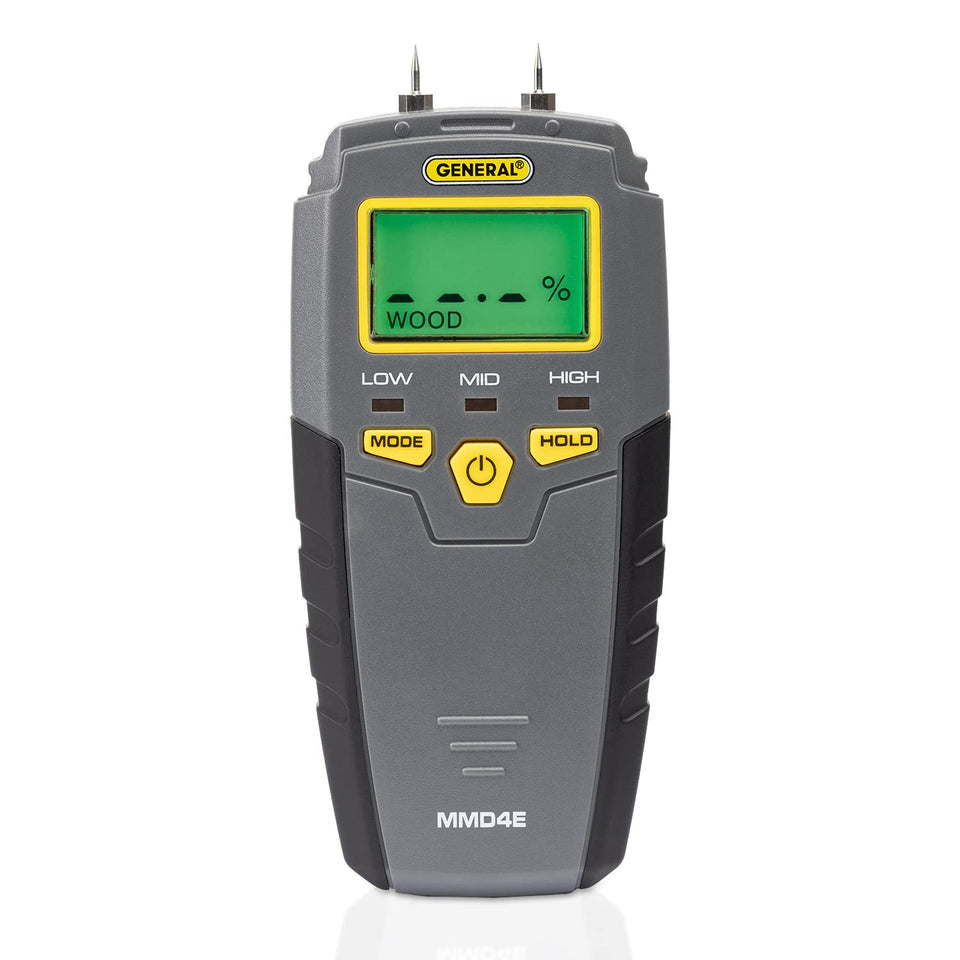 General Tools MMD4E digital moisture meter front view for quick on-site moisture checks