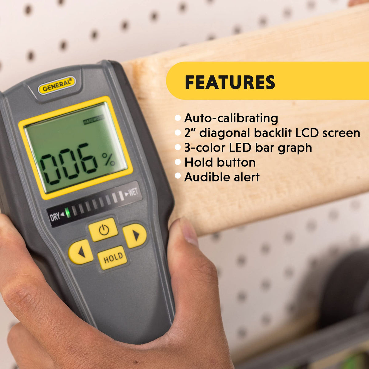General Tools MMD7NP ergonomic grip designed for comfortable extended use