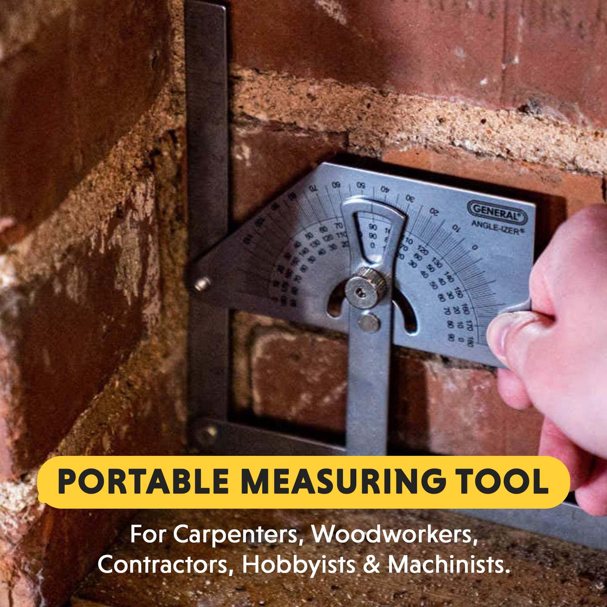 General Tools Protractor Angle Finder four-piece design enables exact shape transfer.