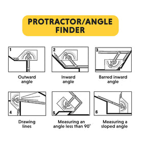 General Tools Protractor transfers measurements accurately in interior and exterior projects.