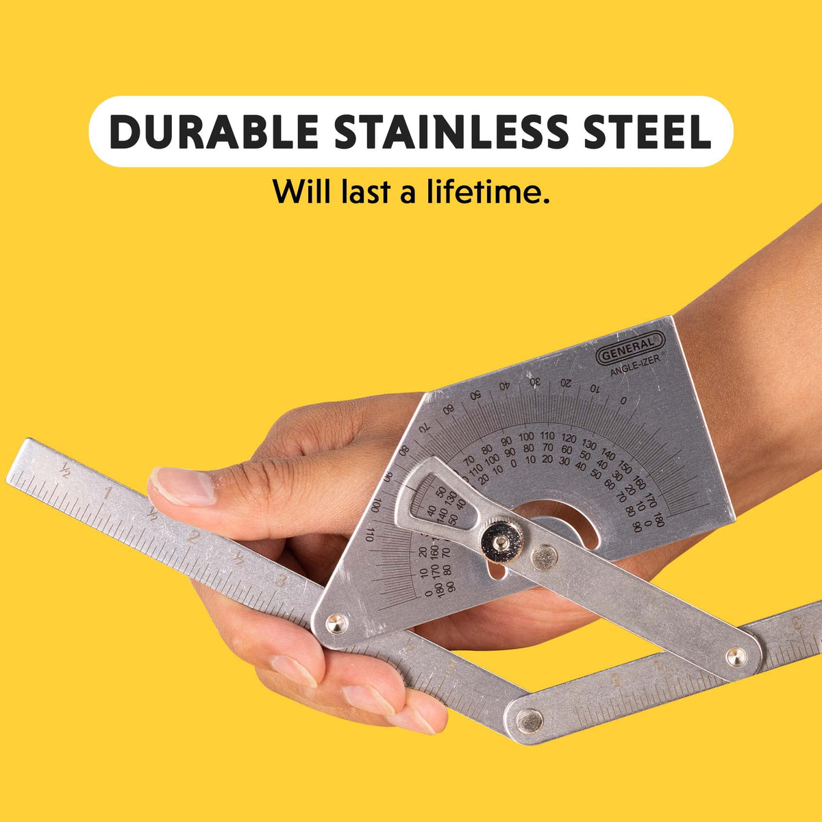 General Tools Protractor helps transfer odd angles to a miter saw.