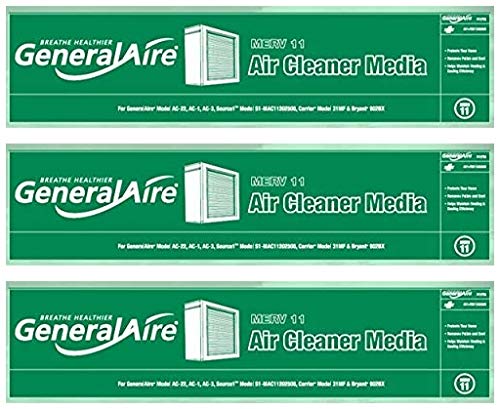 GeneralAire pleated media filter 3-pack packaging ready for AC-1 replacement