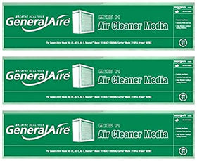 GeneralAire pleated media filter 3-pack packaging ready for AC-1 replacement