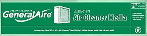 GeneralAire pleated filter expanded showing full-height pleats for improved airflow