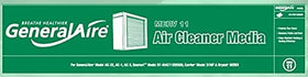 GeneralAire pleated filter expanded showing full-height pleats for improved airflow