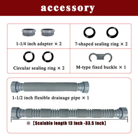 Generic 1-1/4 inch adapter included for flexible compatibility