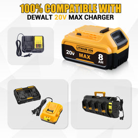 Generic 18V-20V max battery replacement for DeWalt power tools.
