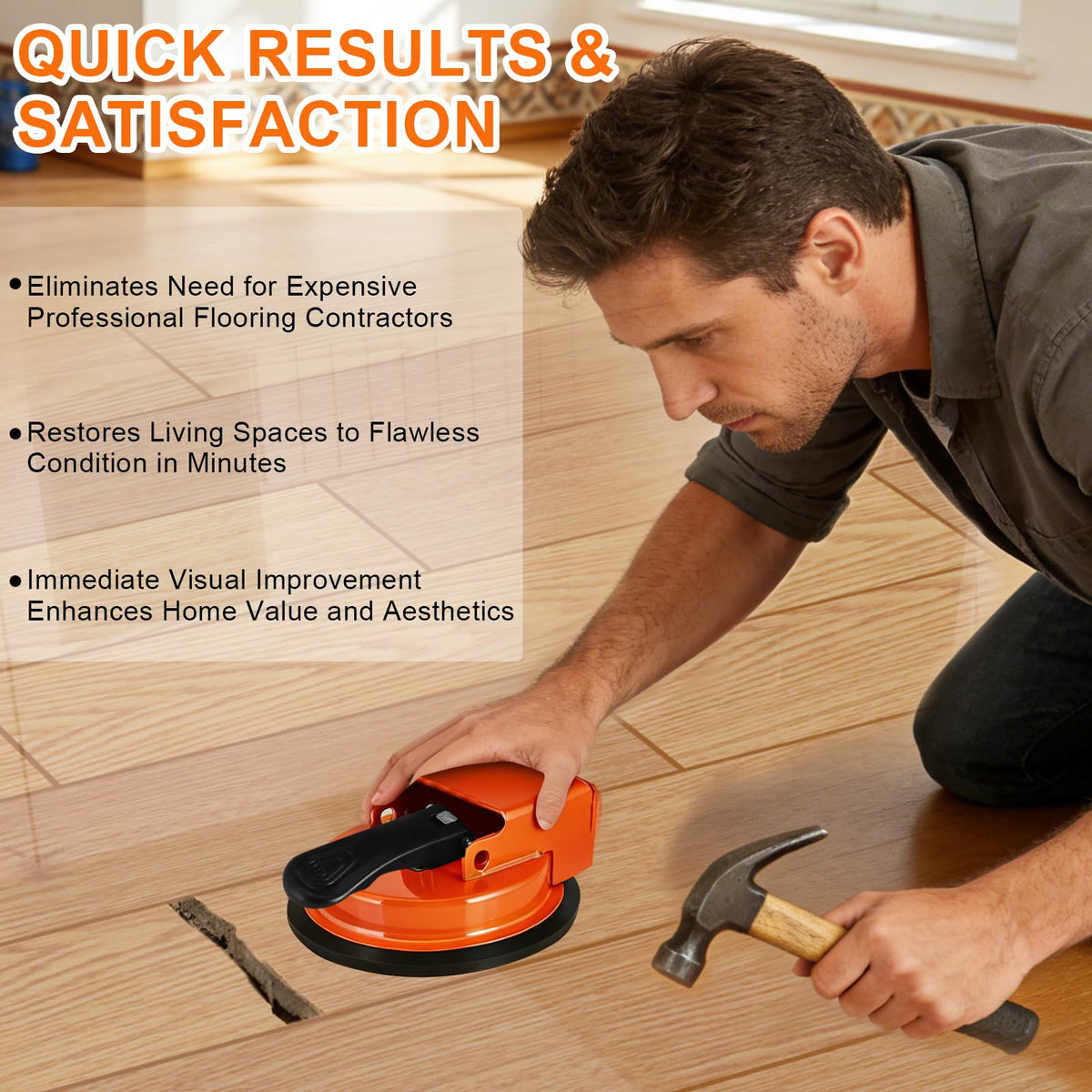 Generic 2026 Floor Gap Fixer Tool uses adjustable height setter for precise plank alignment.