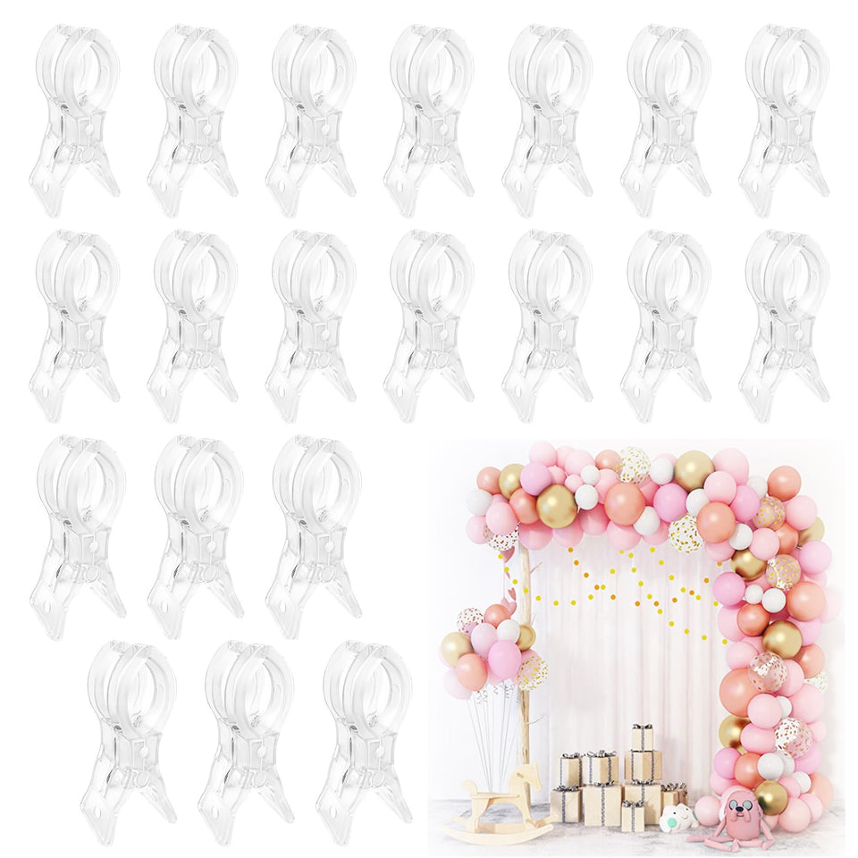 Generic 20-pack balloon arch clips secure multiple arches for events